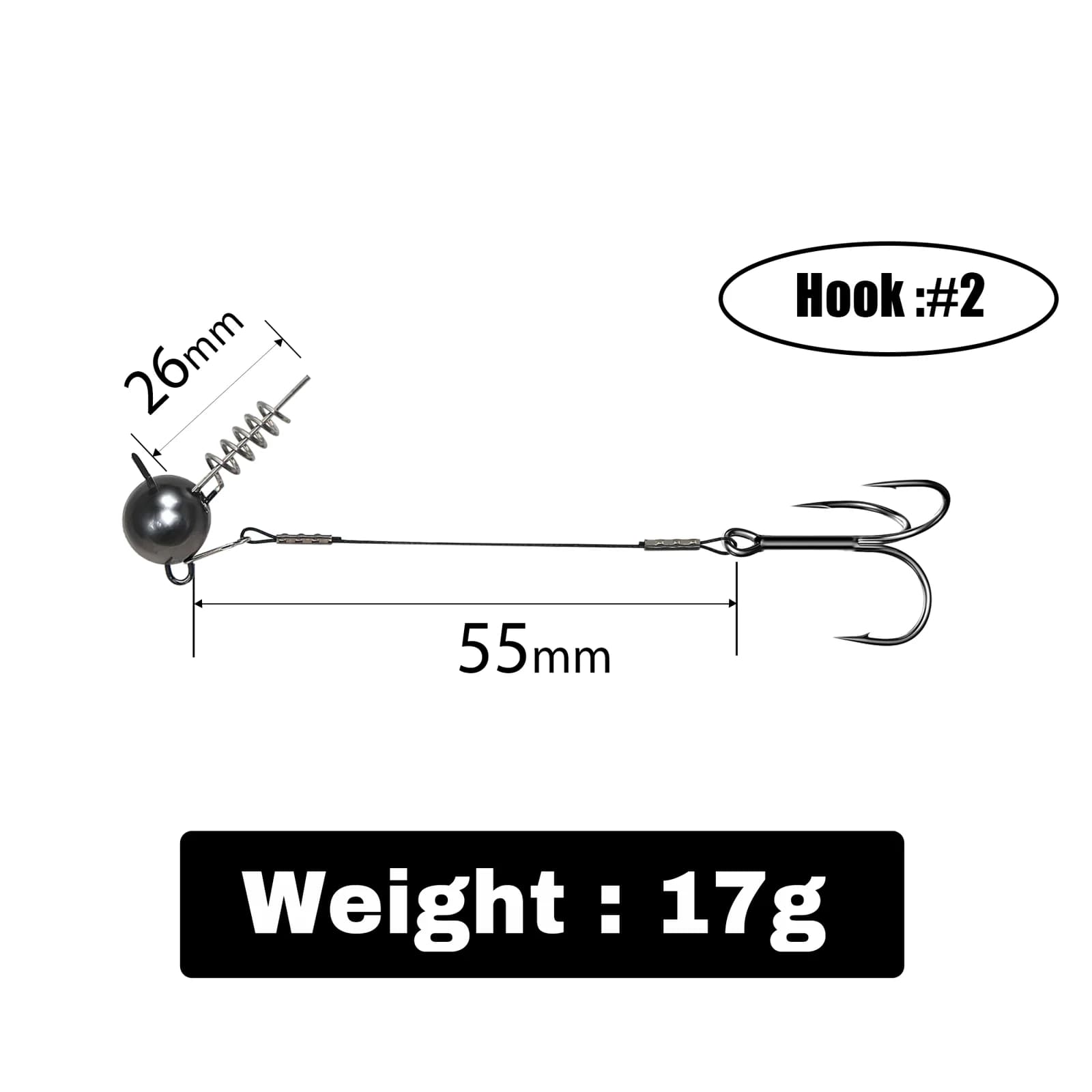 Üçlü Kanca İçeren Vida Başlı Turna Takımı (Pike Stinger Rig)