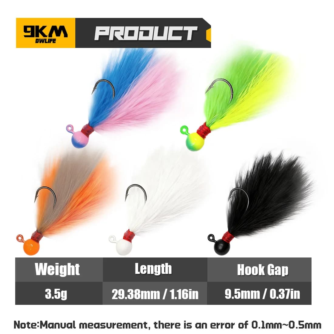 5 Adet El Yapımı Marabou Crappie Jig Kanca