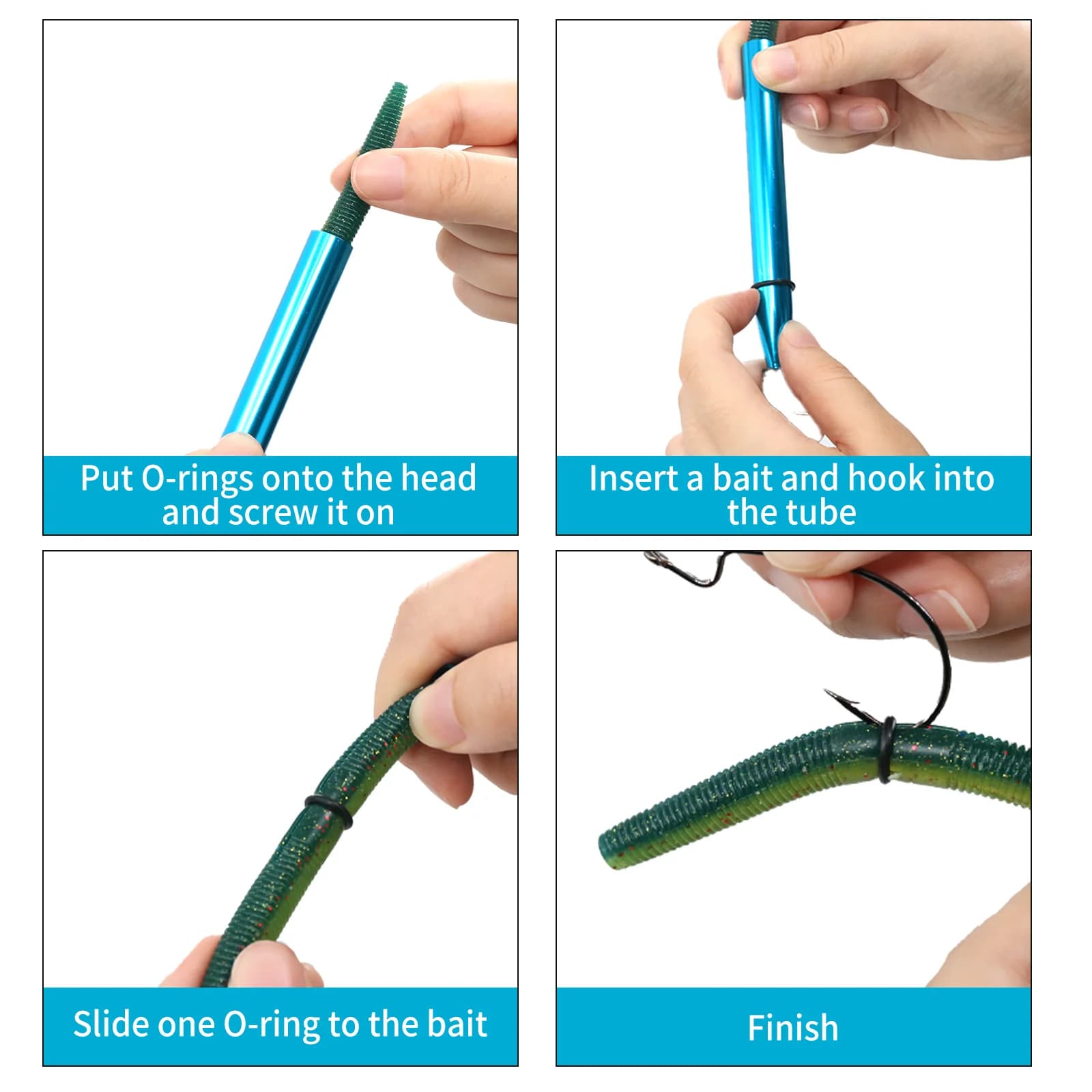 Solucan O-Ringli Wacky Rig Aracı, 50'li Paket