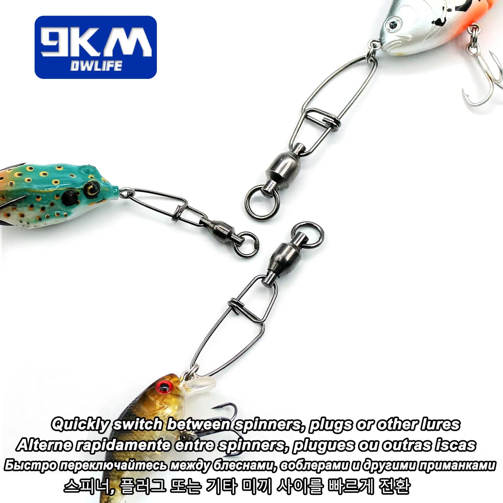 20-100 Parça Bilyalı Döner Klipsli Swivel