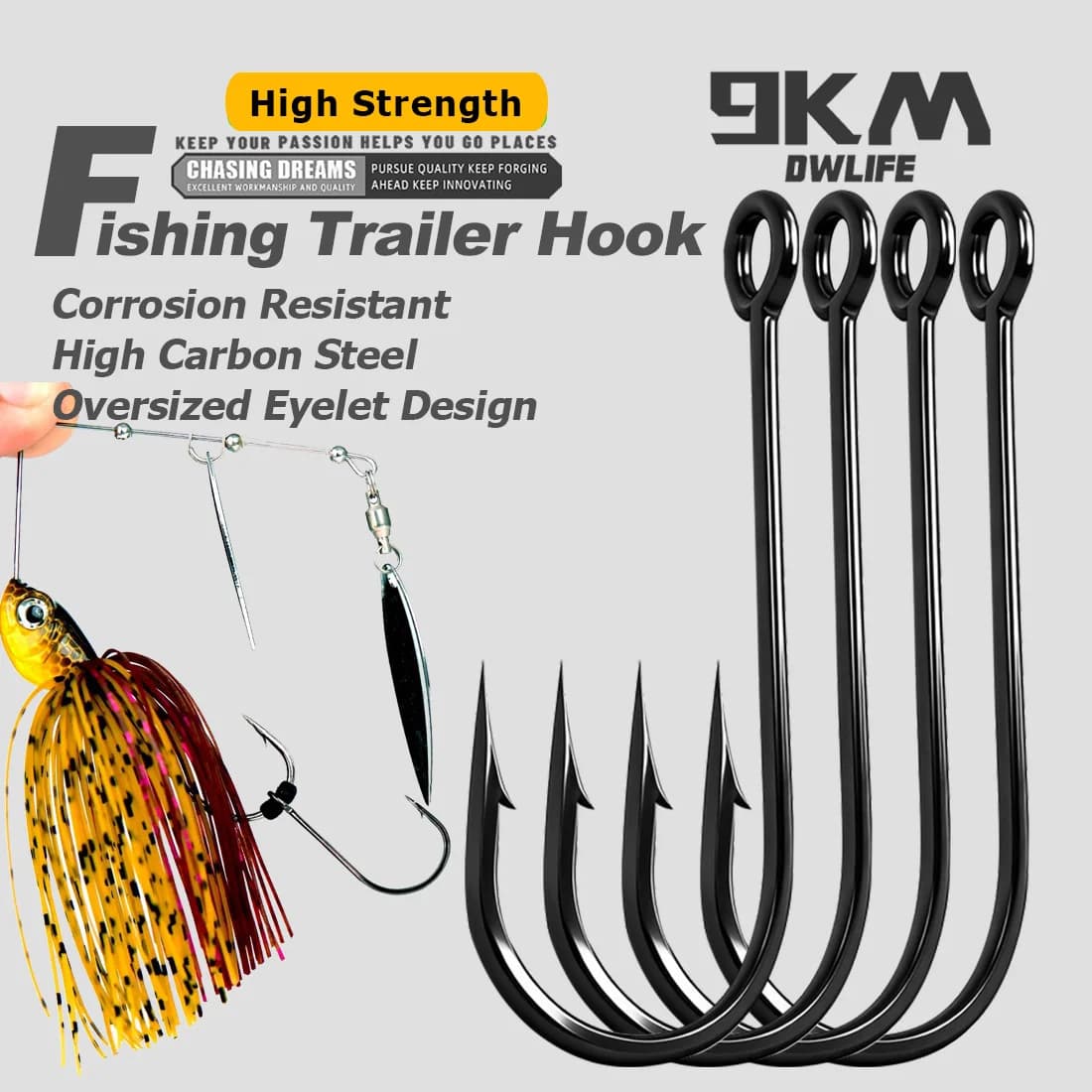 Spinnerbaitler İçin Trailer Kancalar, 50-200 Adet