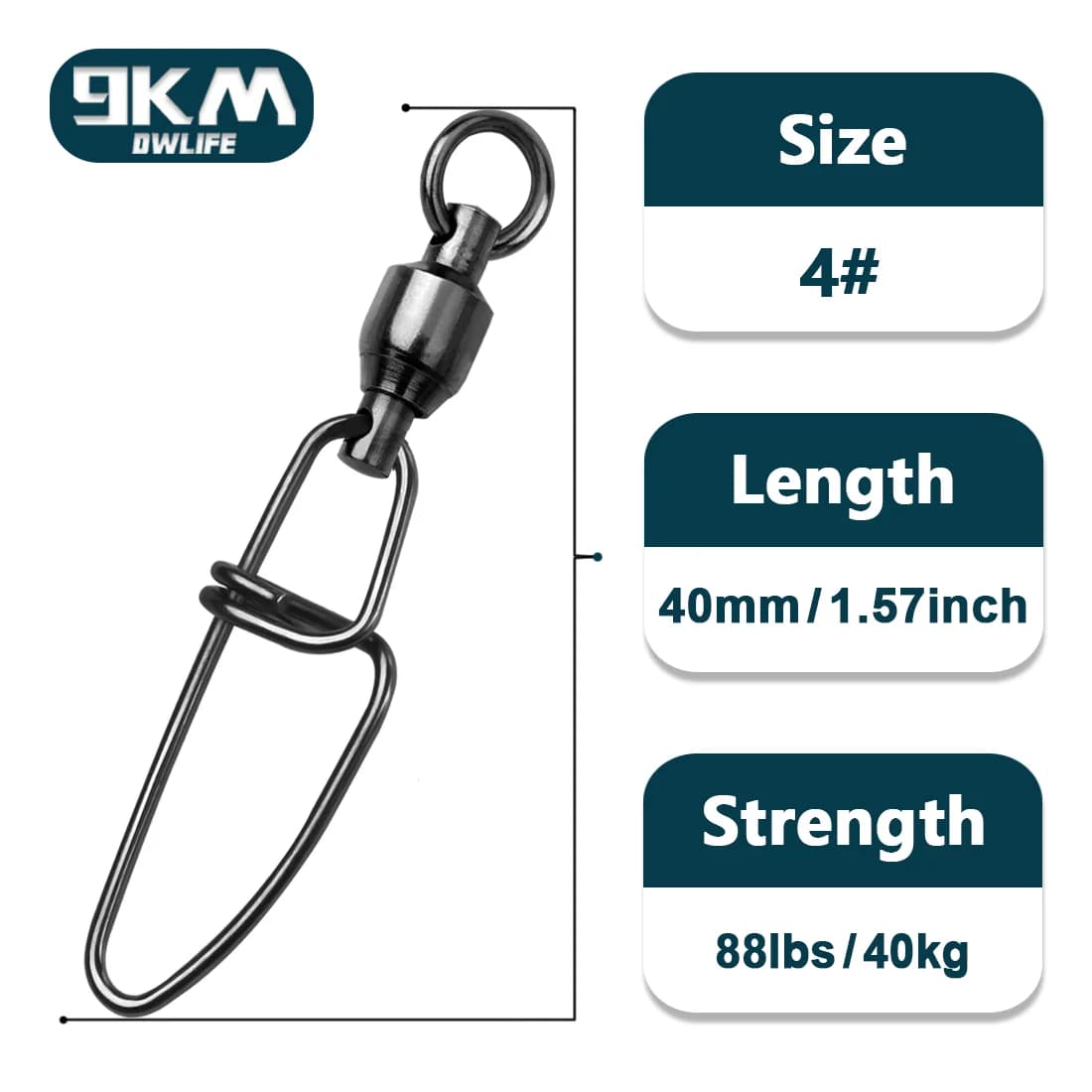 20-100 Parça Bilyalı Döner Klipsli Swivel