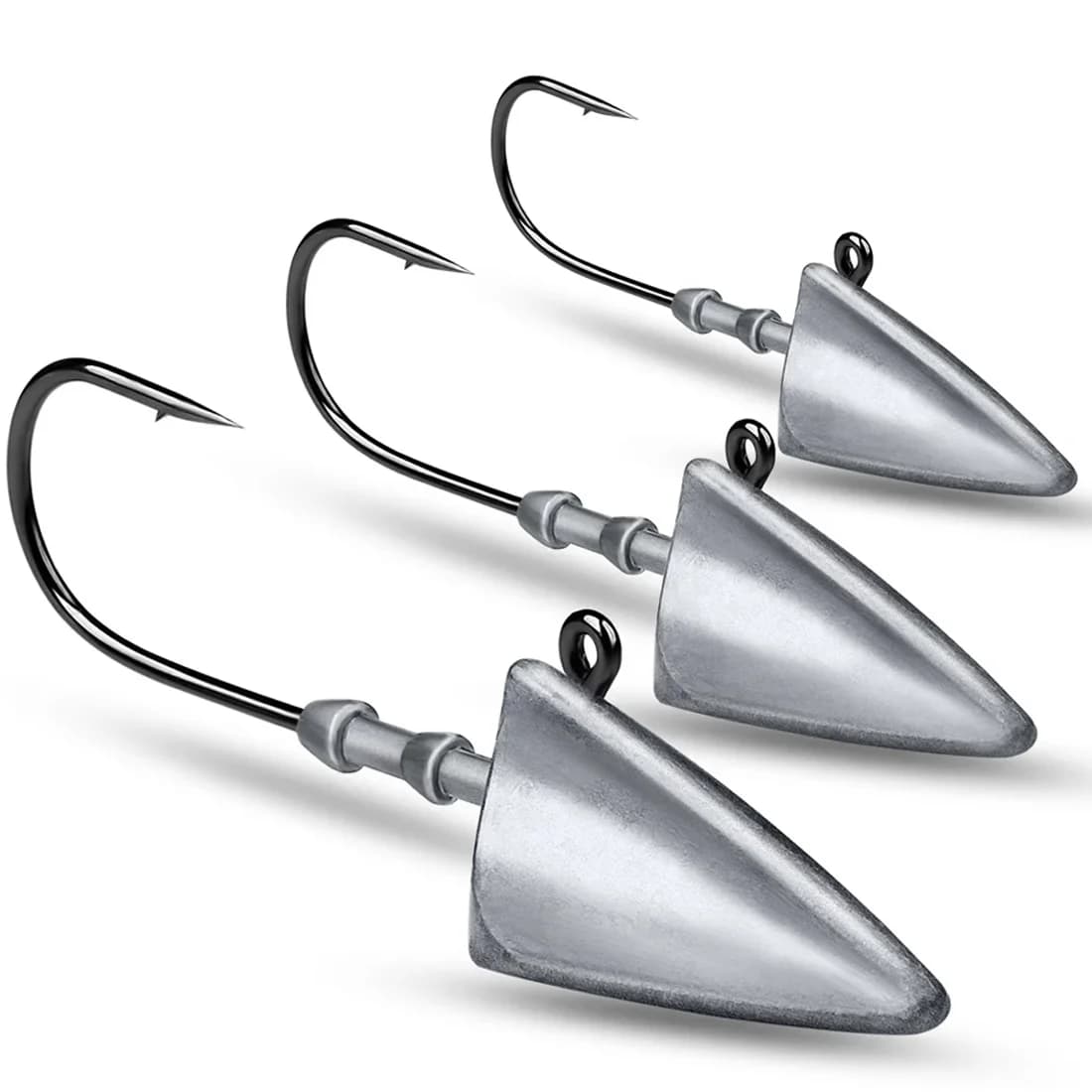 Uzun Kanca Üçgen Jig Başlığı, 7g-33g, 5'li Set