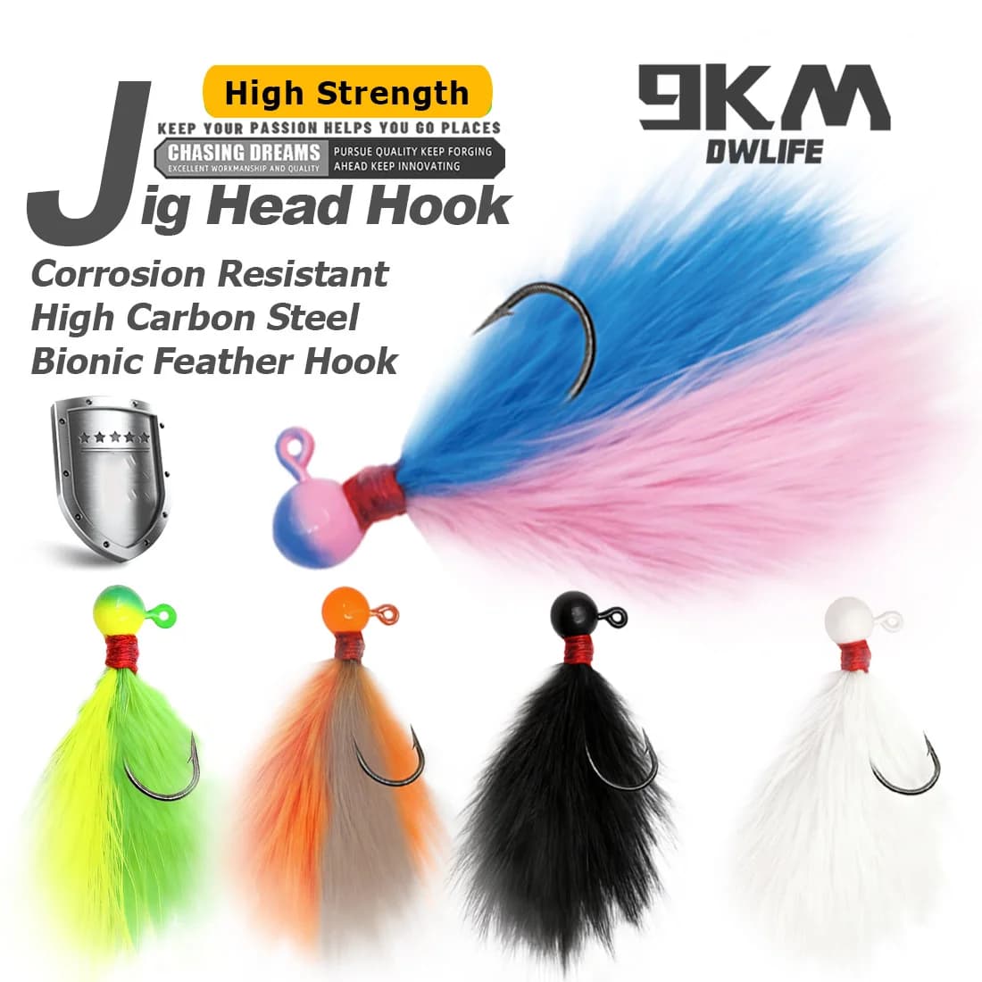 5 Adet El Yapımı Marabou Crappie Jig Kanca
